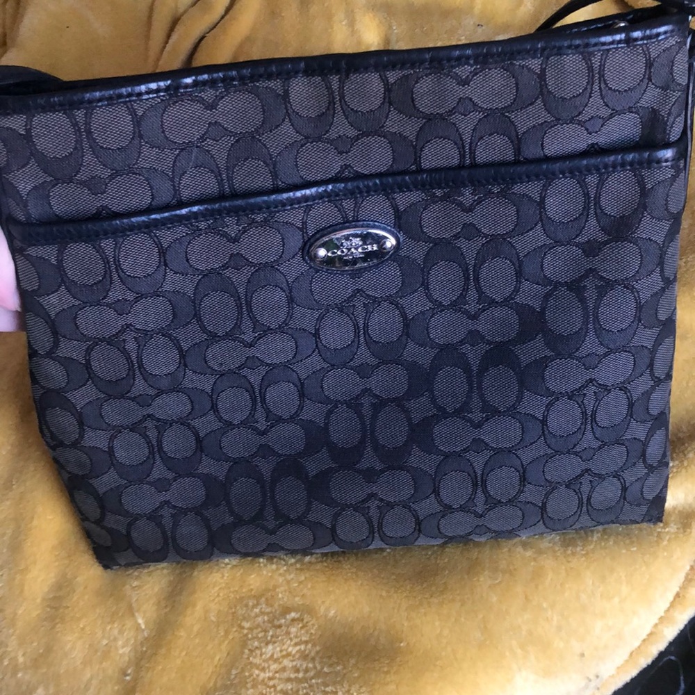 Coach black cross body purse